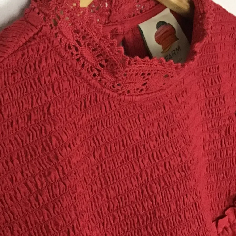 FARM RIO 3D Hearts Smocked Blouse - Picture 9 of 15